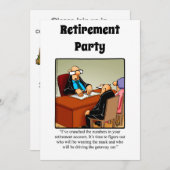 Funny Retirement Humor Party Kaart (Voorkant / Achterkant)