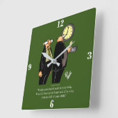 Funny Retirement Humor Wall Clock Gift Vierkante Klok (Hoek)