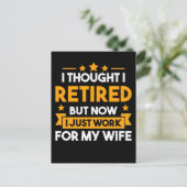 Funny Retirement Husband Wife in ruste vader Briefkaart (Staand voorkant)