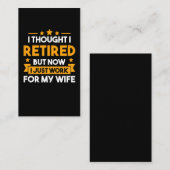 Funny Retirement Husband Wife in ruste vader Visitekaartje (Voorkant / Achterkant)