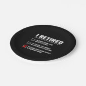 Funny Retirement - Ik ben in ruste - Happy Retirem Papieren Bordje (Gekanteld)