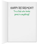 FUNNY Retirement Kaart - Old Lady Paper Doll (Binnen (Rechts))