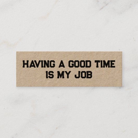 Funny Retirement Kraft Mini Visitekaartje (Voorkant)