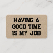 Funny Retirement Kraft Visitekaartje (Voorkant)