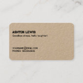 Funny Retirement Kraft Visitekaartje (Achterkant)