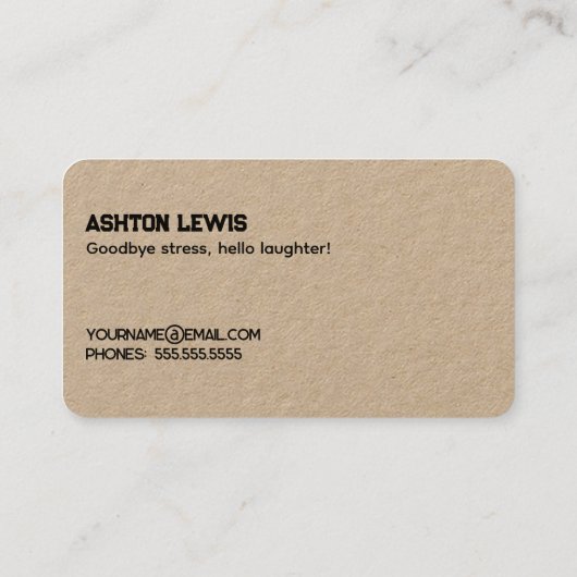 Funny Retirement Kraft Visitekaartje (Achterkant)