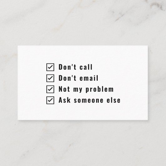 Funny Retirement Monogram in ruste Vraag iemand an Visitekaartje (Achterkant)