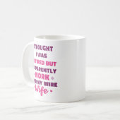 Funny Retirement Mug for Husband – Work for My Wif Koffiemok (Voorkant links)