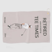 Funny Retirement Now Accepting Tee Times Gift Golfhanddoek (Horizontaal)