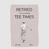 Funny Retirement Now Accepting Tee Times Gift Golfhanddoek (Voorkant)