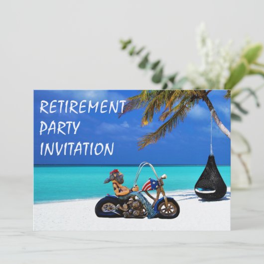 Funny Retirement Party Biker Motorcyclist Kaart (Staand voorkant)