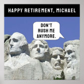 Funny Retirement Party Decoration Poster (Voorkant)