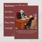 Funny Retirement Party Invitation "Spectickles" Kaart (Voorkant / Achterkant)