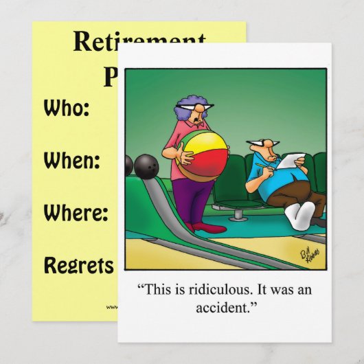 Funny Retirement Party nodigt 'spectickles' uit Kaart (Voorkant / Achterkant)