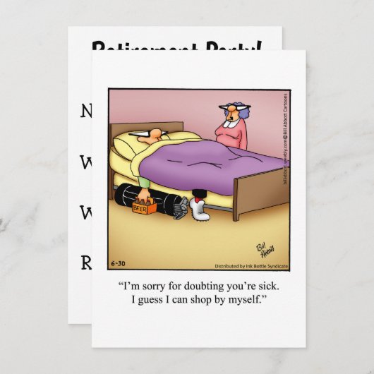 Funny Retirement Party nodigt 'spectickles' uit Kaart (Voorkant / Achterkant)