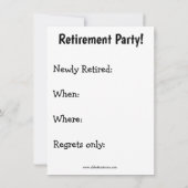 Funny Retirement Party nodigt 'spectickles' uit Kaart (Achterkant)