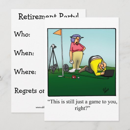 Funny Retirement Party nodigt 'spectickles' uit Kaart (Voorkant / Achterkant)