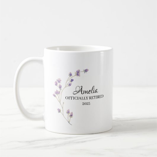 Funny Retirement Personalized Name Gift Koffiemok (Links)