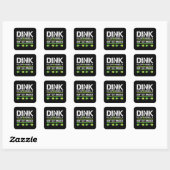 Funny Retirement Pickleball Gift Dink Vierkante Sticker (Vel)