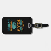 Funny Retirement Plan Cruise Vacking Bagagelabel (Voorkant horizontaal)