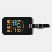 Funny Retirement Plan Maak Guitar Music Bagagelabel (Voorkant horizontaal)