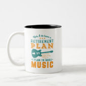Funny Retirement Plan Maak Guitar Music Tweekleurige Koffiemok (Links)