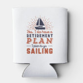 Funny Retirement Plan Sailing in Sailboat Blikjeskoeler (Achterkant)