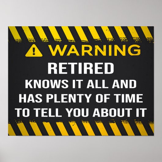 Funny Retirement Poster (Voorkant)