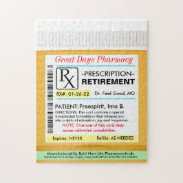 Funny Retirement Prescription RX Legpuzzel
