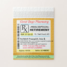 Funny Retirement Prescription RX Legpuzzel