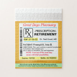 Funny Retirement Prescription RX Legpuzzel