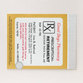 Funny Retirement Prescription RX Legpuzzel (Horizontaal)