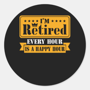 Funny Retirement Quote 2021 Mannen Vrouwen in rust Ronde Sticker