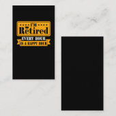 Funny Retirement Quote 2021 Mannen Vrouwen in rust Visitekaartje (Voorkant / Achterkant)