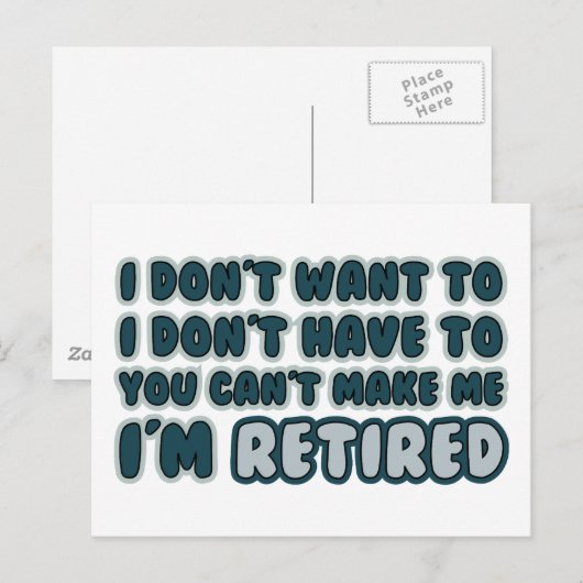 Funny Retirement Quote Briefkaart (Voorkant / Achterkant)