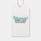 Funny Retirement Quote Cadeaulabel (Voorkant)