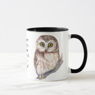 Funny Retirement Quote Koffee Owl met Attitude Hu Mok