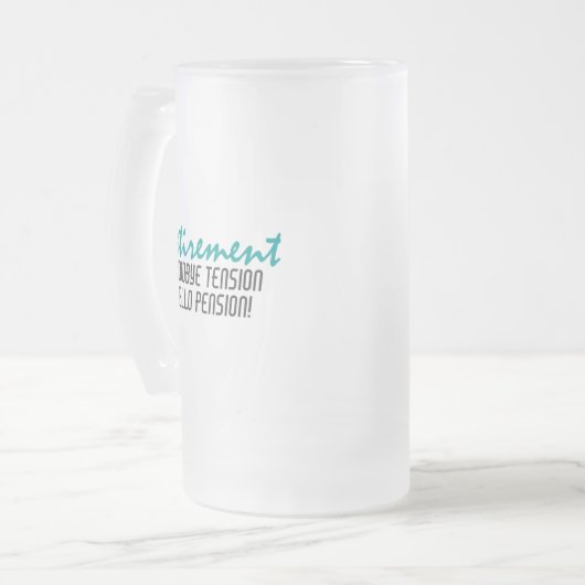 Funny Retirement Quote Matglas Bierpul (Voorkant links)