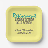 Funny Retirement Quote Personalized Papieren Bordje (Voorkant)