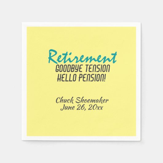 Funny Retirement Quote Personalized Servet (Voorkant)