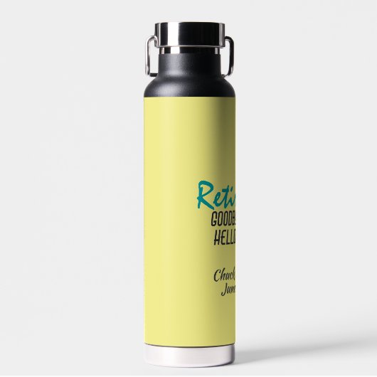 Funny Retirement Quote Personalized Waterfles (Voorkant)