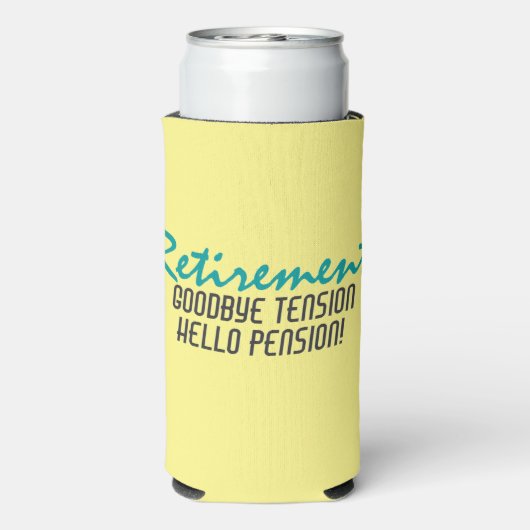 Funny Retirement Quote Yellow Seltzer Blikjeskoeler (Seltzer Achterkant)