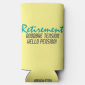 Funny Retirement Quote Yellow Seltzer Blikjeskoeler (Achterkant)
