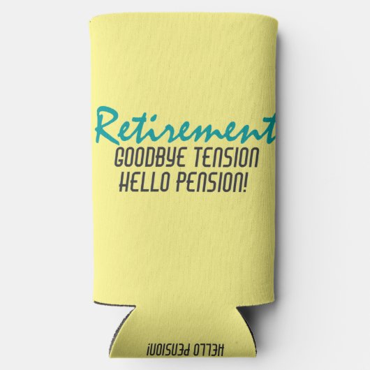 Funny Retirement Quote Yellow Seltzer Blikjeskoeler (Achterkant)