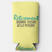 Funny Retirement Quote Yellow Seltzer Blikjeskoeler (Voorkant)