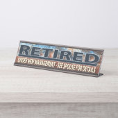 Funny Retirement Redundant New Management Bureau Naambordje (Voorkant)