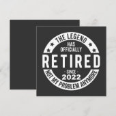 funny retirement, retired, retired firefighter, re kaart (Voorkant / Achterkant)