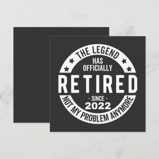 funny retirement, retired, retired firefighter, re kaart (Voorkant / Achterkant)