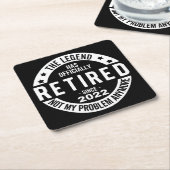 funny retirement, retired, retired firefighter, re kartonnen onderzetters (Schuin)