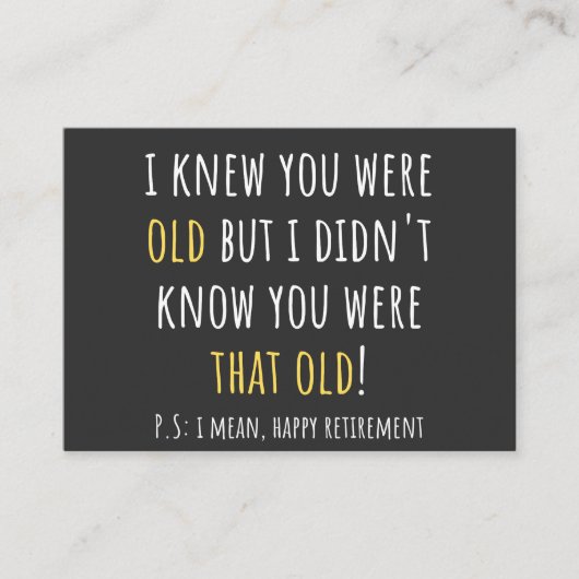 funny retirement, retired, retired teacher, retire visitekaartje (Voorkant)